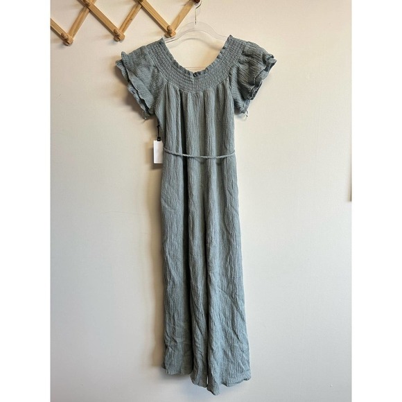 NEW ASTR the label Maura Jumpsuit in Slate Size Small Crepe Lightweight - Picture 13 of 13